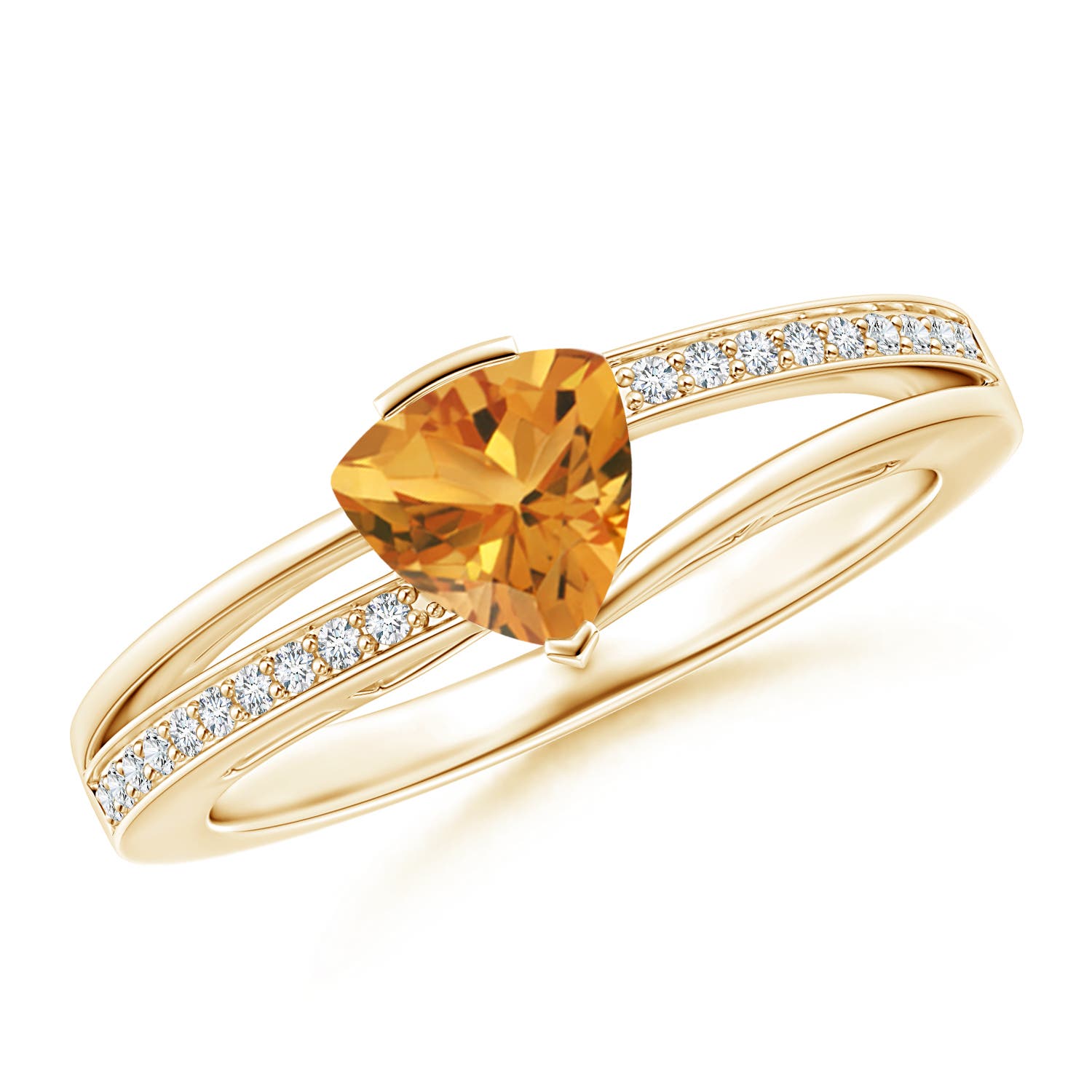 AA - Citrine / 0.7 CT / 14 KT Yellow Gold