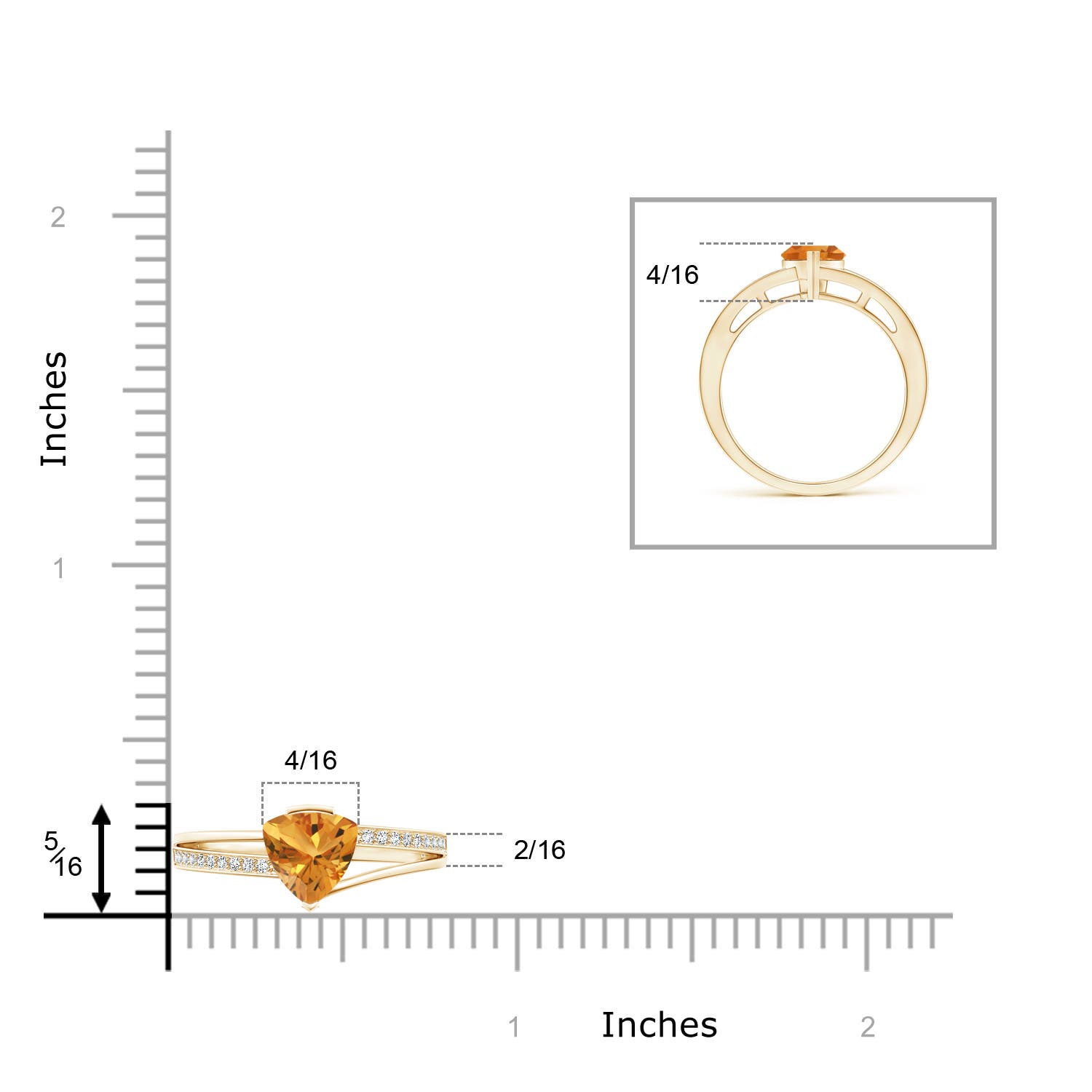 AA - Citrine / 0.7 CT / 14 KT Yellow Gold