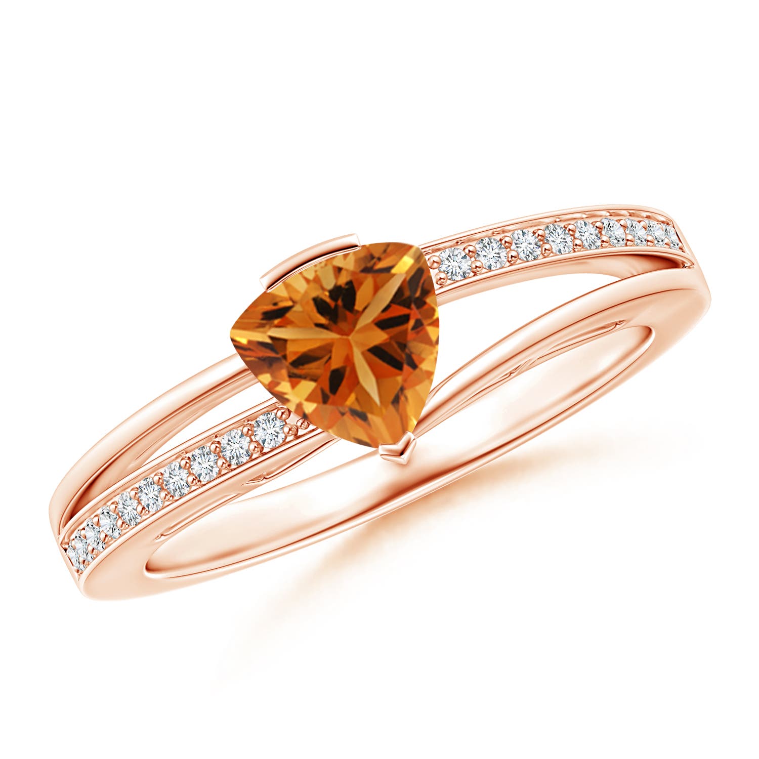 AAA - Citrine / 0.7 CT / 14 KT Rose Gold