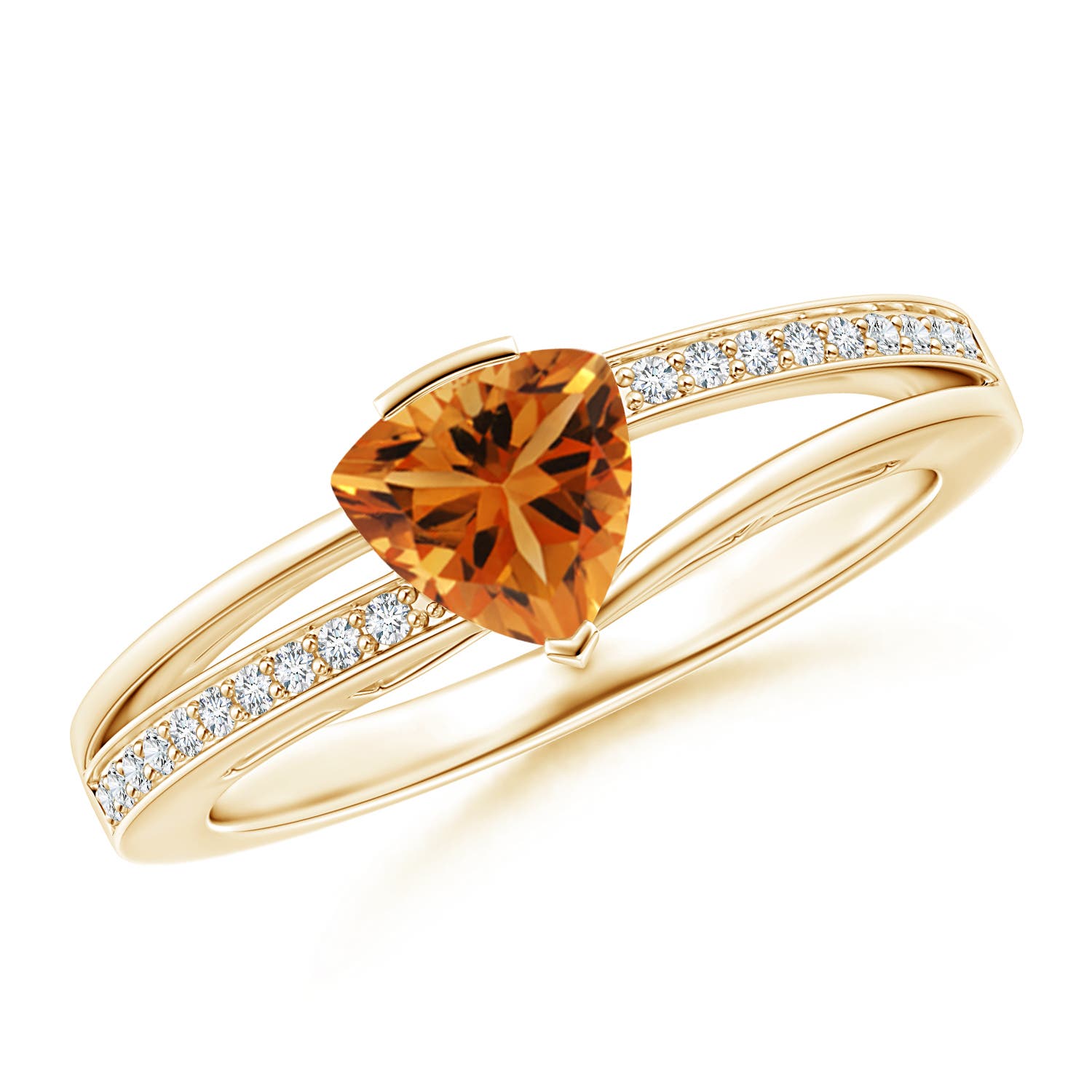 AAA - Citrine / 0.7 CT / 14 KT Yellow Gold