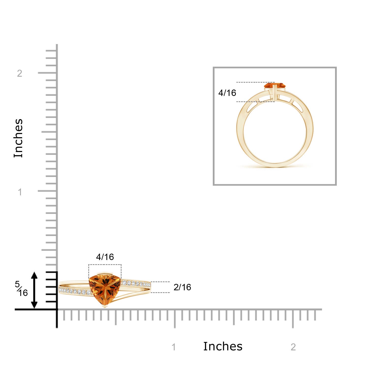 AAA - Citrine / 0.7 CT / 14 KT Yellow Gold