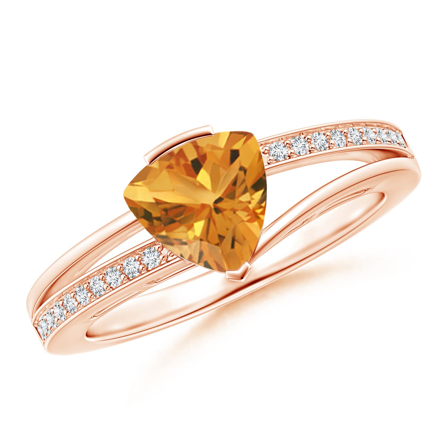 AA - Citrine / 1.02 CT / 14 KT Rose Gold