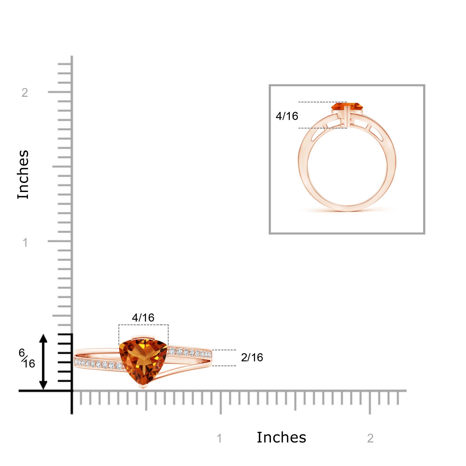 AAAA - Citrine / 1.02 CT / 14 KT Rose Gold