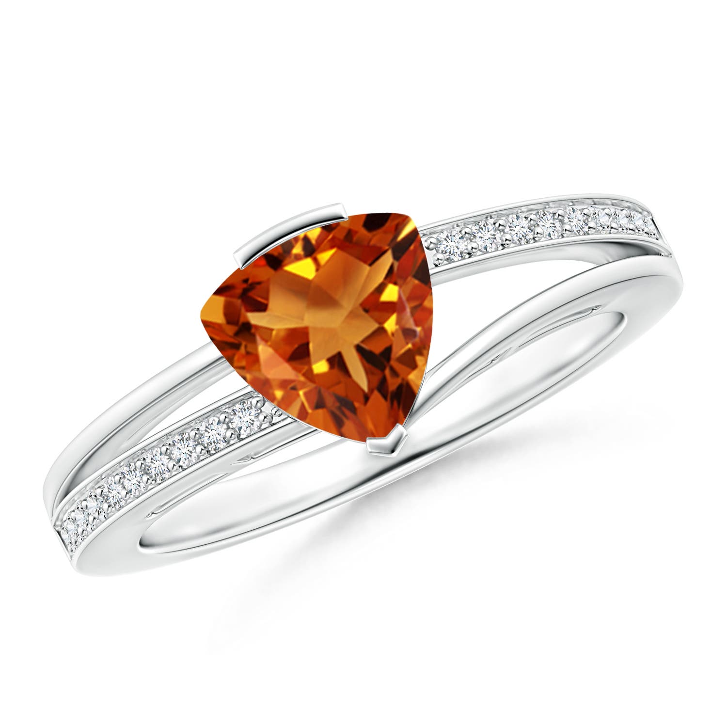 AAAA - Citrine / 1.02 CT / 14 KT White Gold