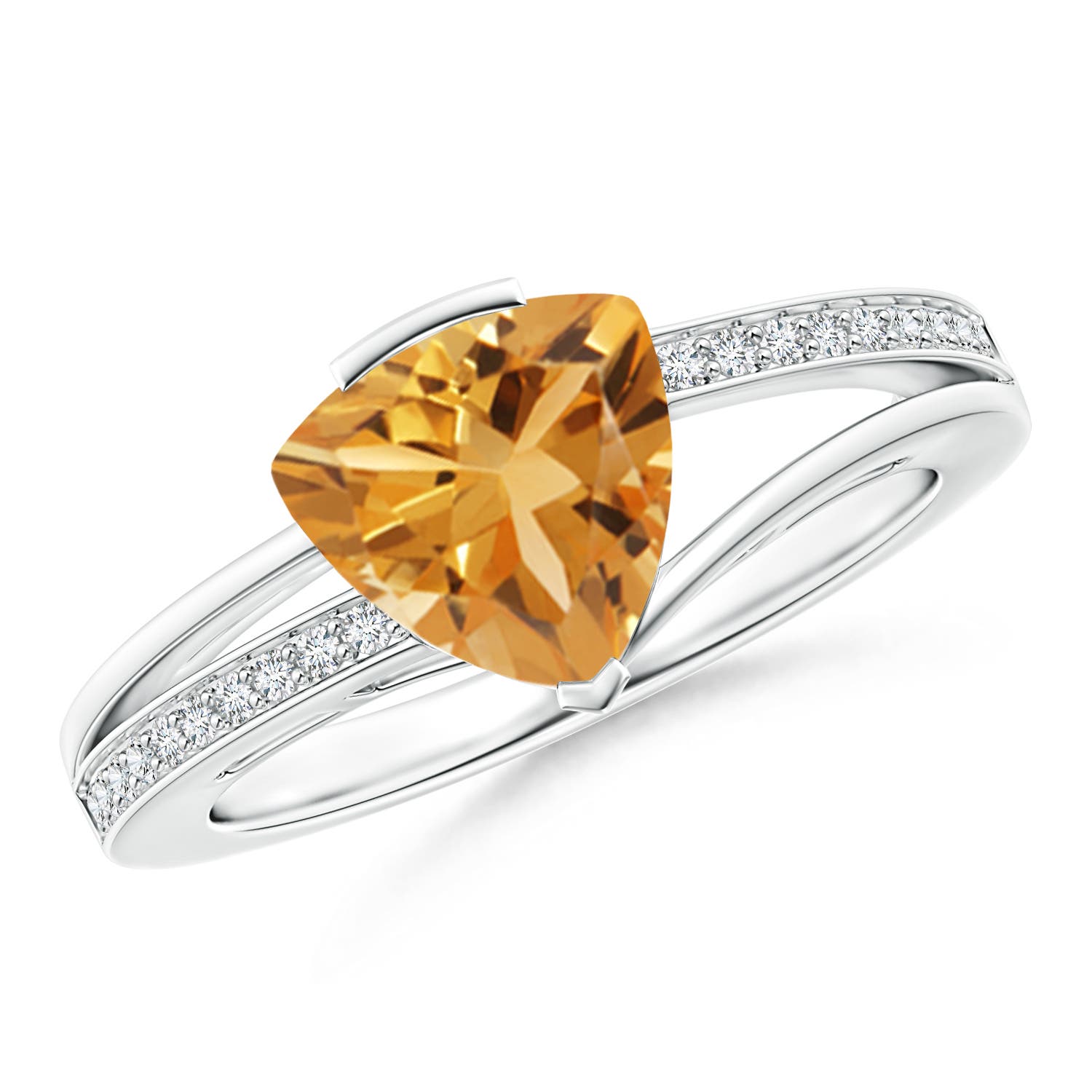 A - Citrine / 1.5 CT / 14 KT White Gold