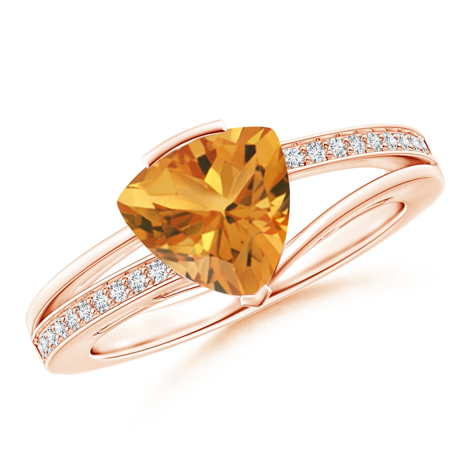 AA - Citrine / 1.5 CT / 14 KT Rose Gold