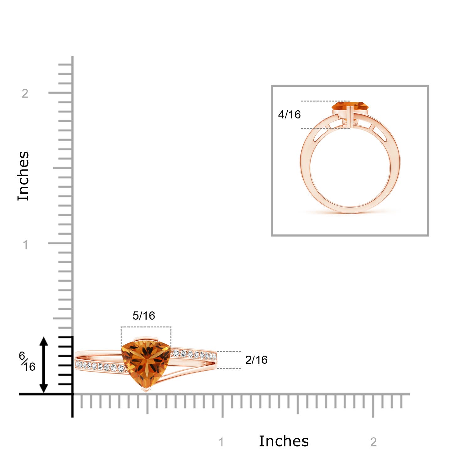 AAA - Citrine / 1.5 CT / 14 KT Rose Gold