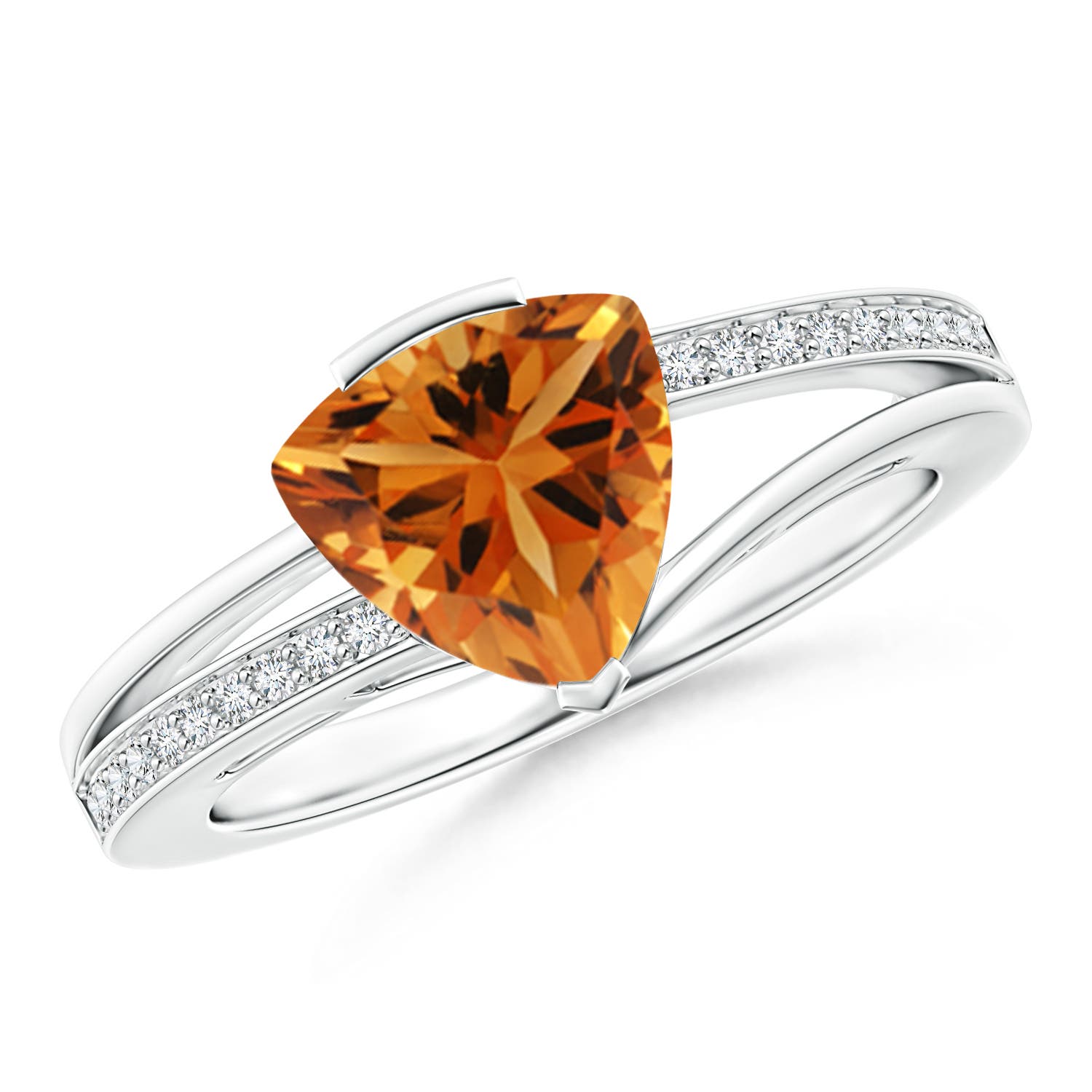 AAA - Citrine / 1.5 CT / 14 KT White Gold