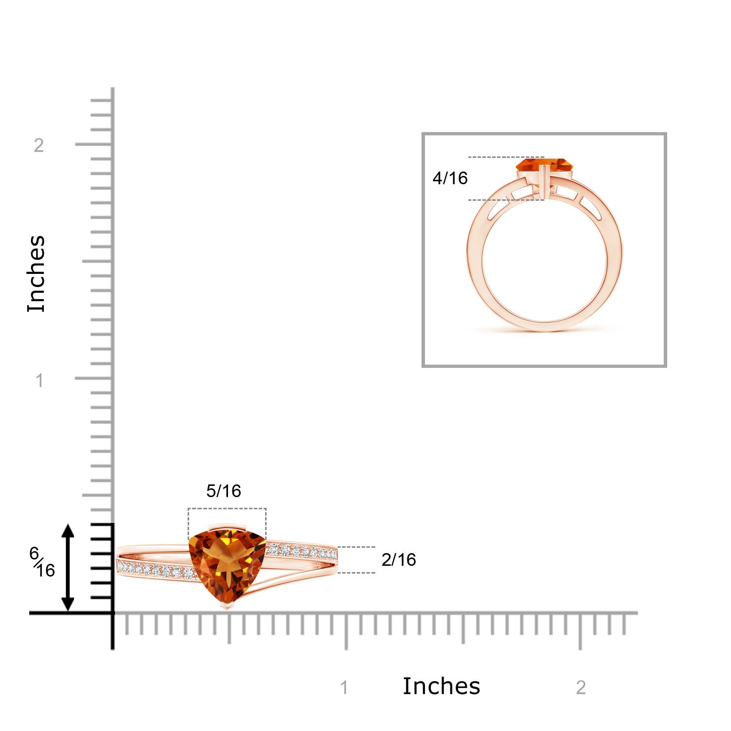 AAAA - Citrine / 1.5 CT / 14 KT Rose Gold