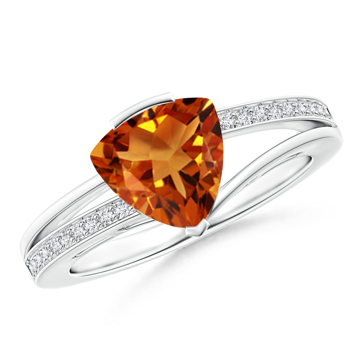 AAAA - Citrine / 1.5 CT / 14 KT White Gold