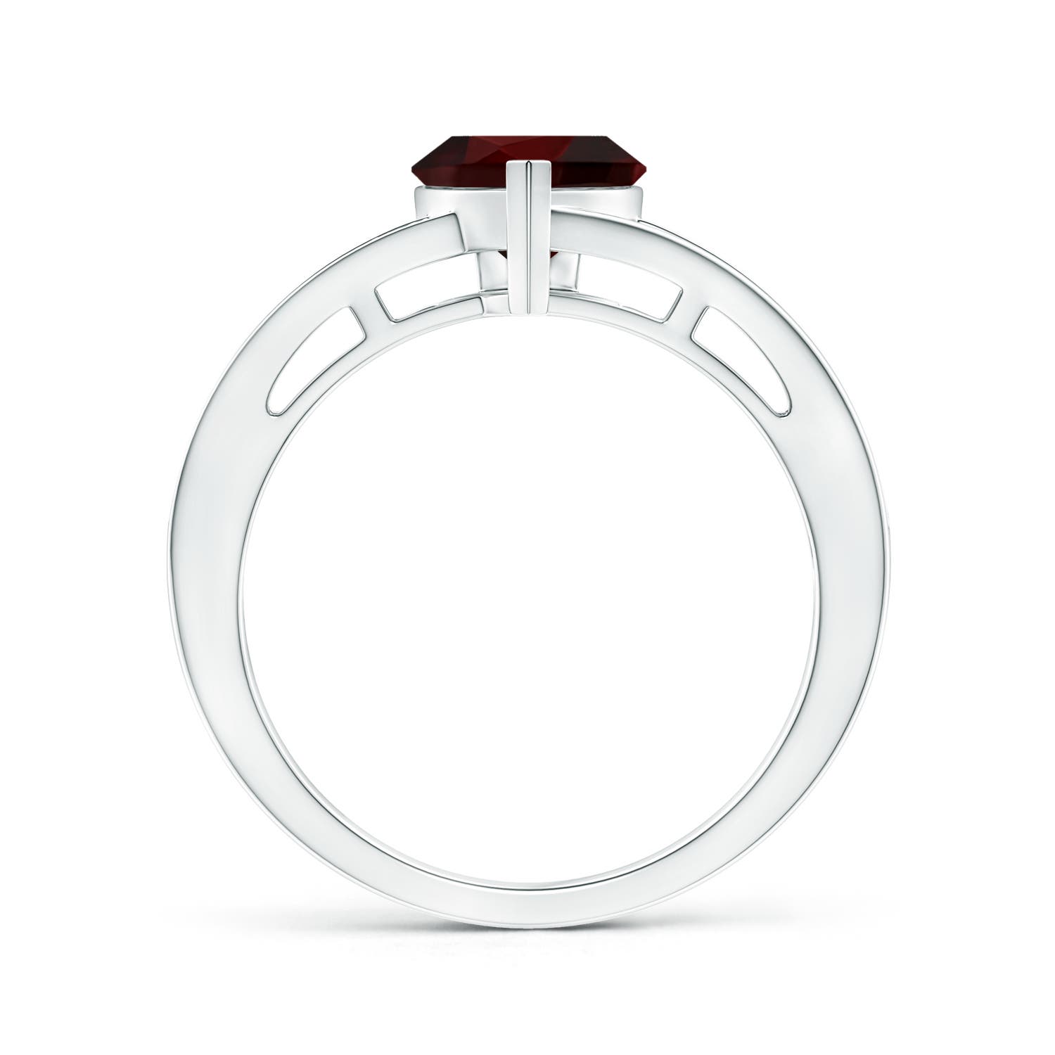 A - Garnet / 1.4 CT / 14 KT White Gold