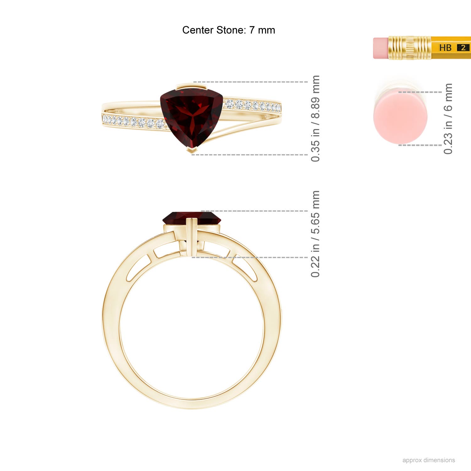 A - Garnet / 1.4 CT / 14 KT Yellow Gold