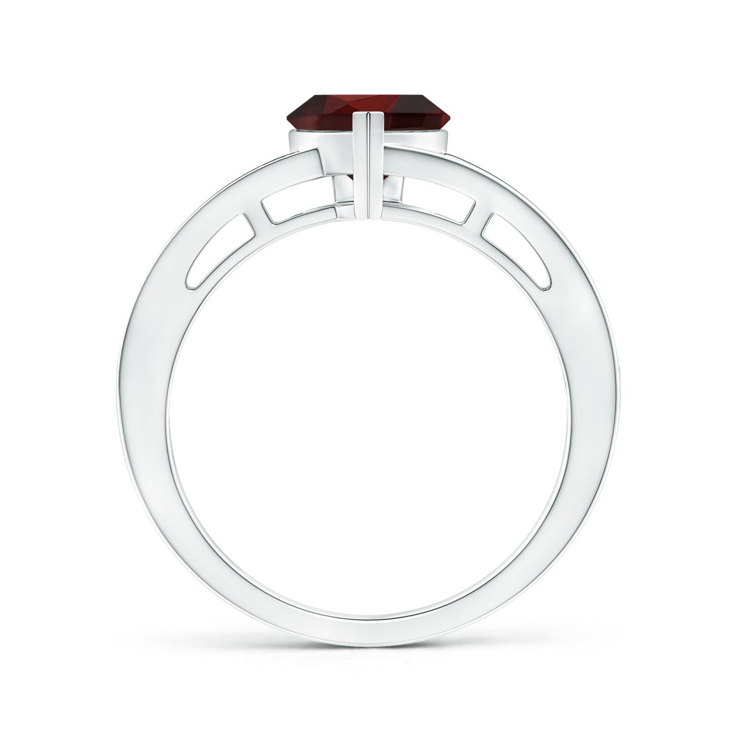 AA - Garnet / 1.4 CT / 14 KT White Gold