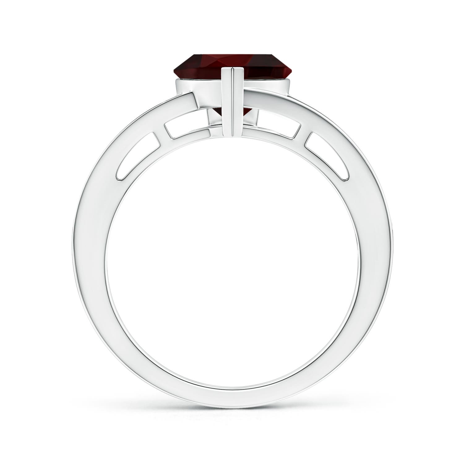 A - Garnet / 2 CT / 14 KT White Gold