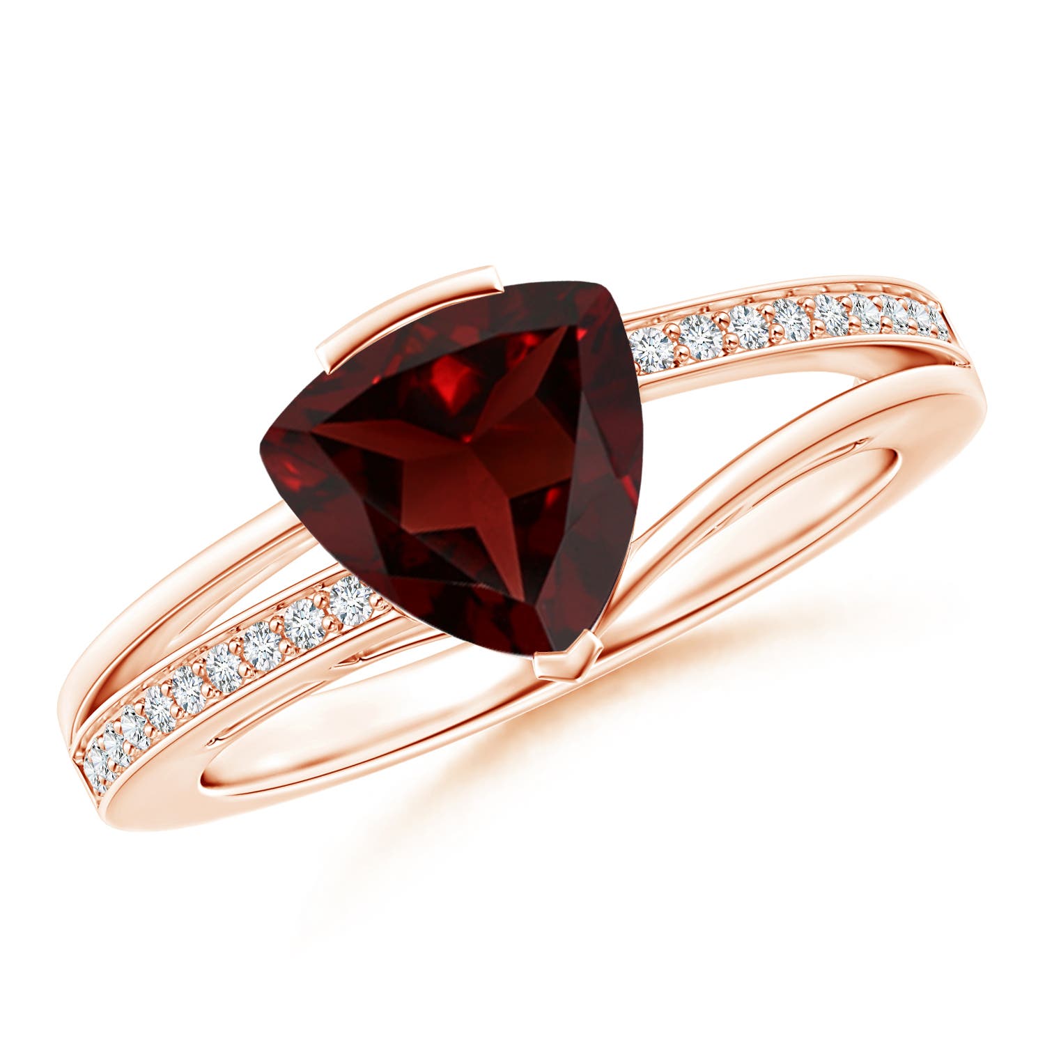 AA - Garnet / 2 CT / 14 KT Rose Gold