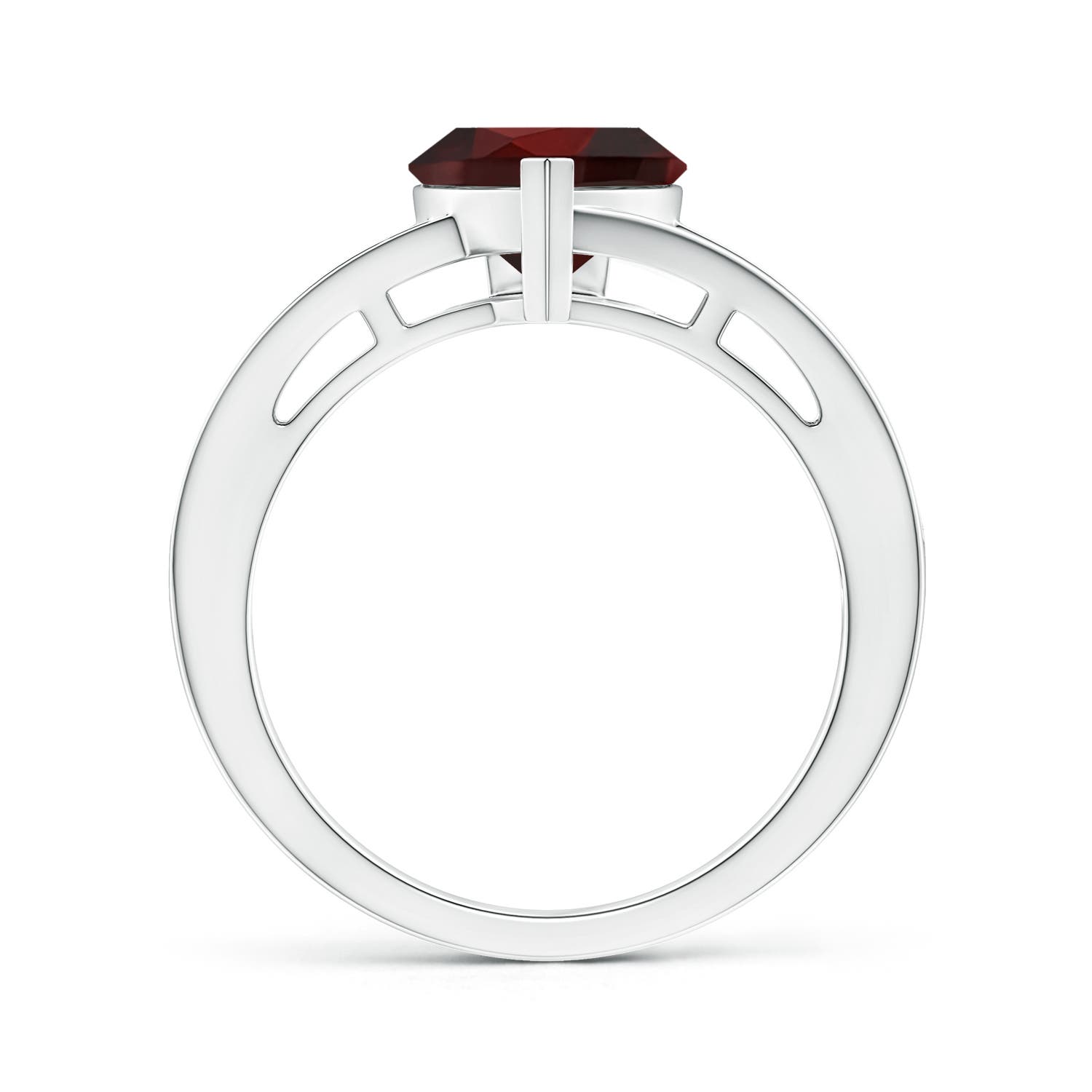 AA - Garnet / 2 CT / 14 KT White Gold