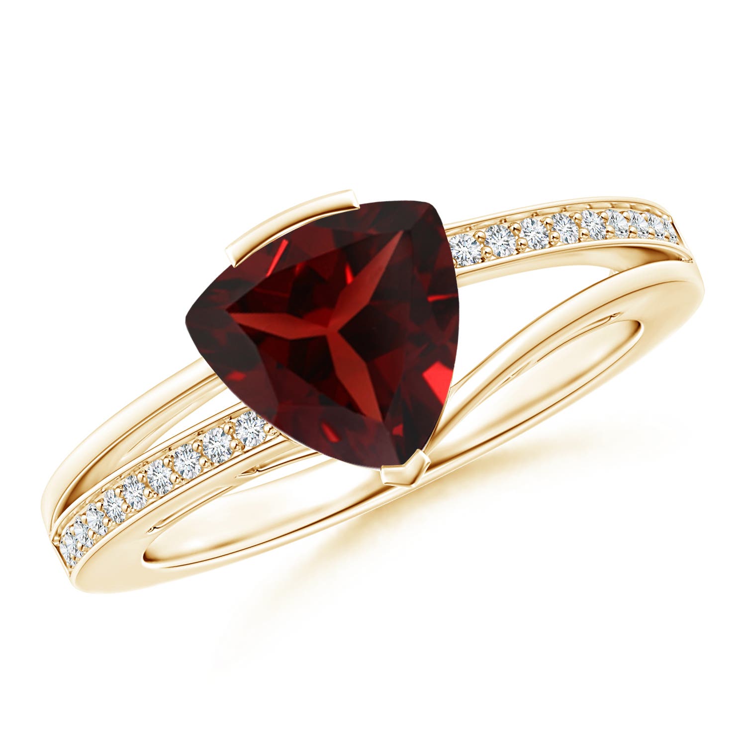 AAA - Garnet / 2 CT / 14 KT Yellow Gold