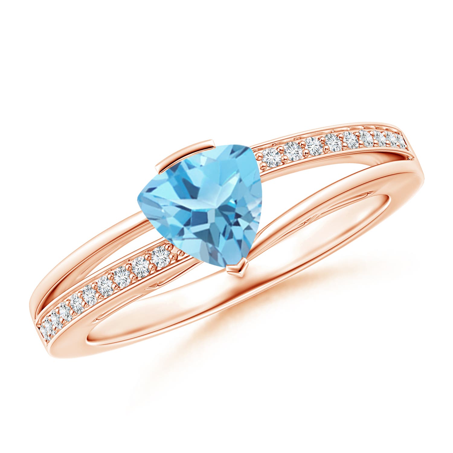 A - Swiss Blue Topaz / 1 CT / 14 KT Rose Gold