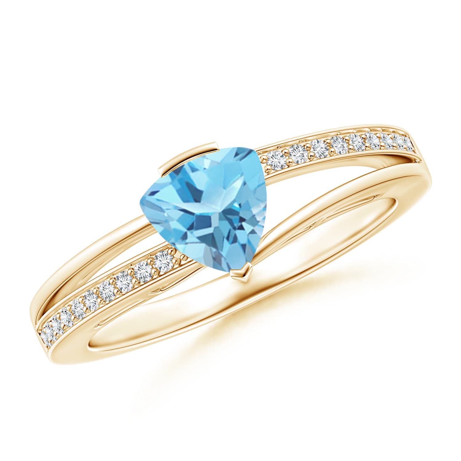 A - Swiss Blue Topaz / 1 CT / 14 KT Yellow Gold