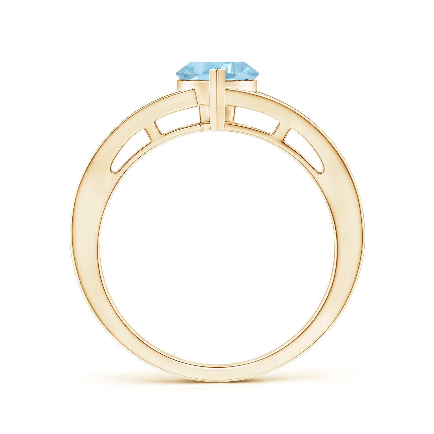 A - Swiss Blue Topaz / 1 CT / 14 KT Yellow Gold