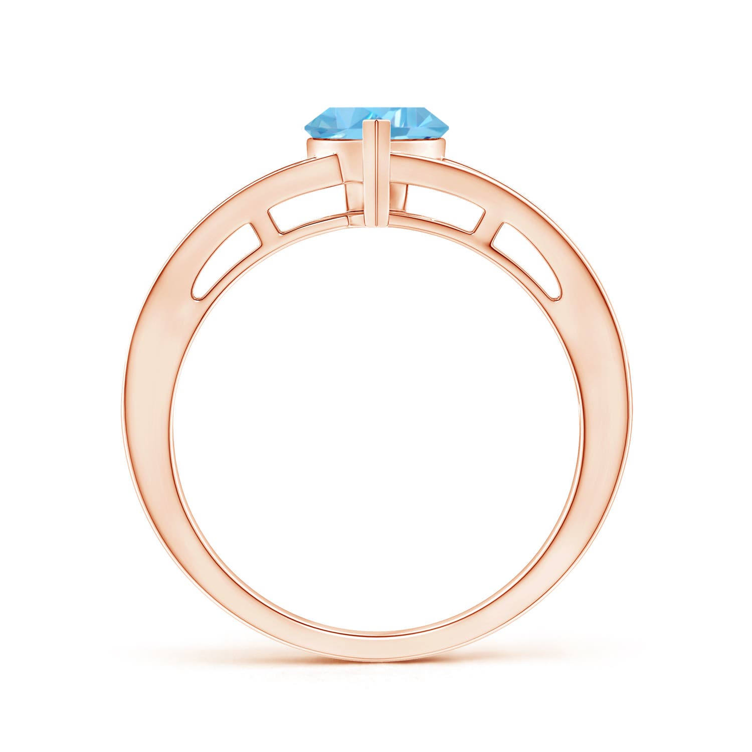 AA - Swiss Blue Topaz / 1 CT / 14 KT Rose Gold