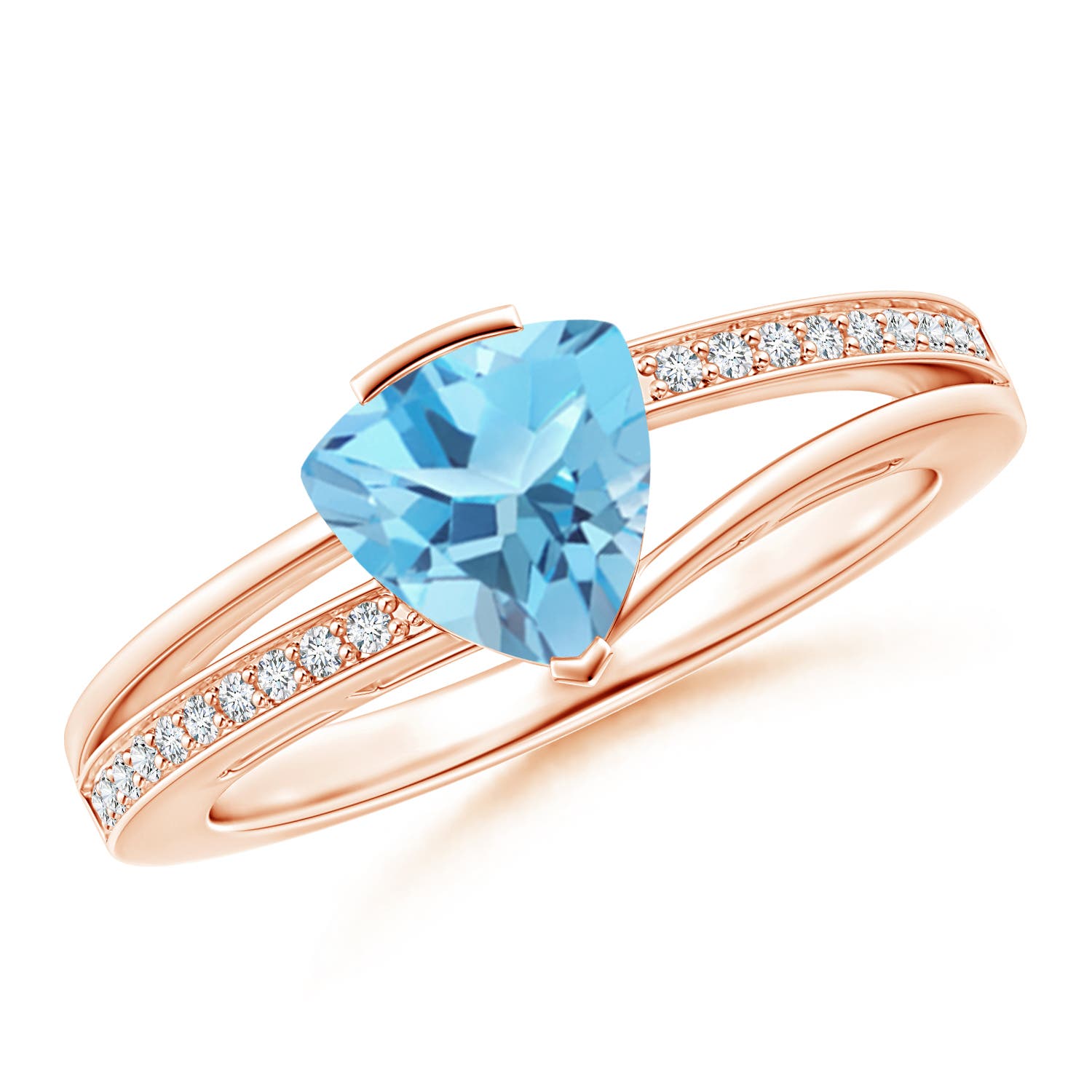 A - Swiss Blue Topaz / 1.4 CT / 14 KT Rose Gold