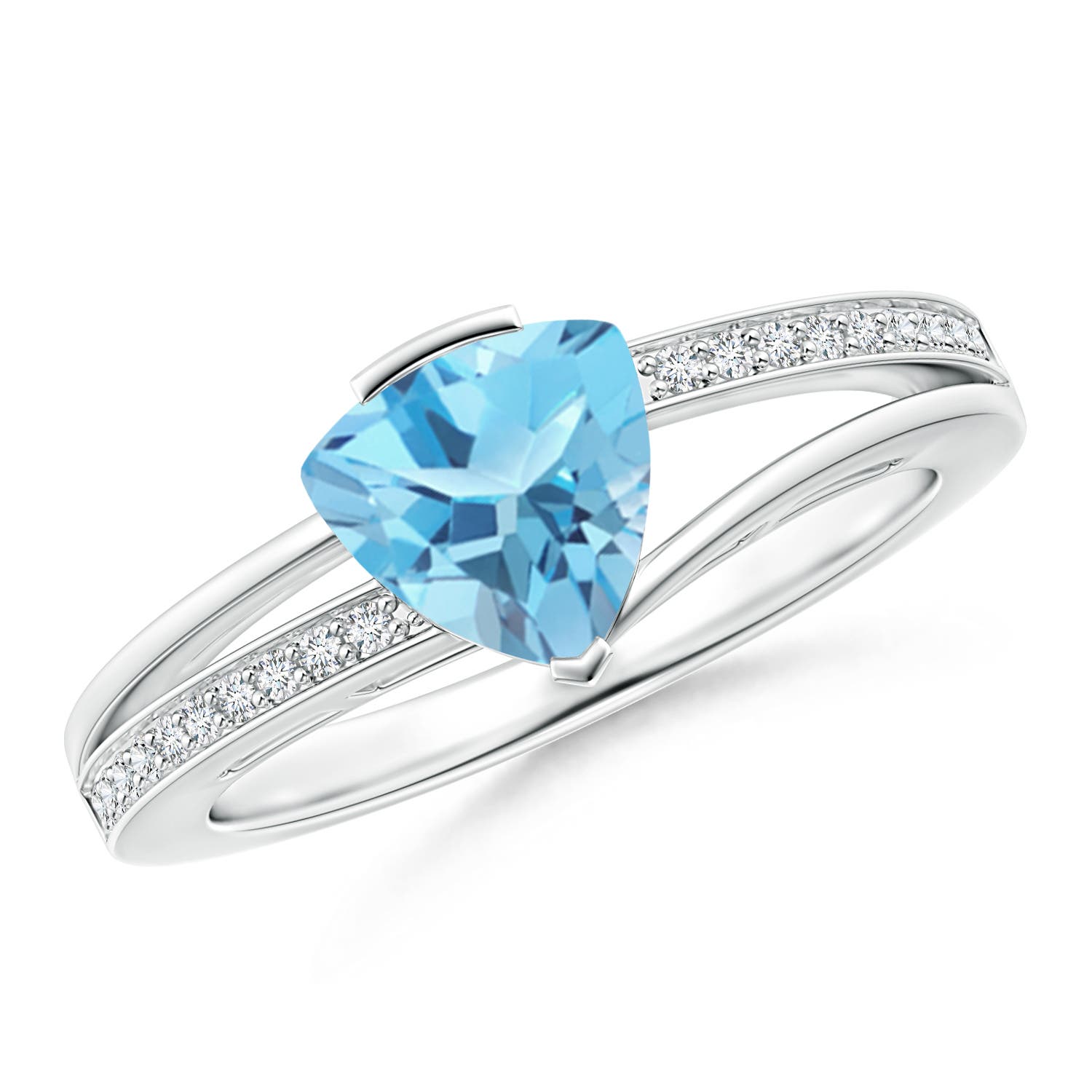 A - Swiss Blue Topaz / 1.4 CT / 14 KT White Gold