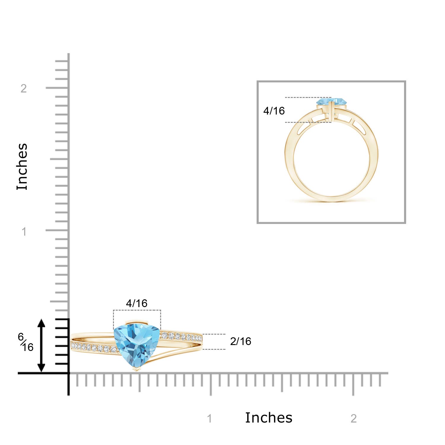 A - Swiss Blue Topaz / 1.4 CT / 14 KT Yellow Gold