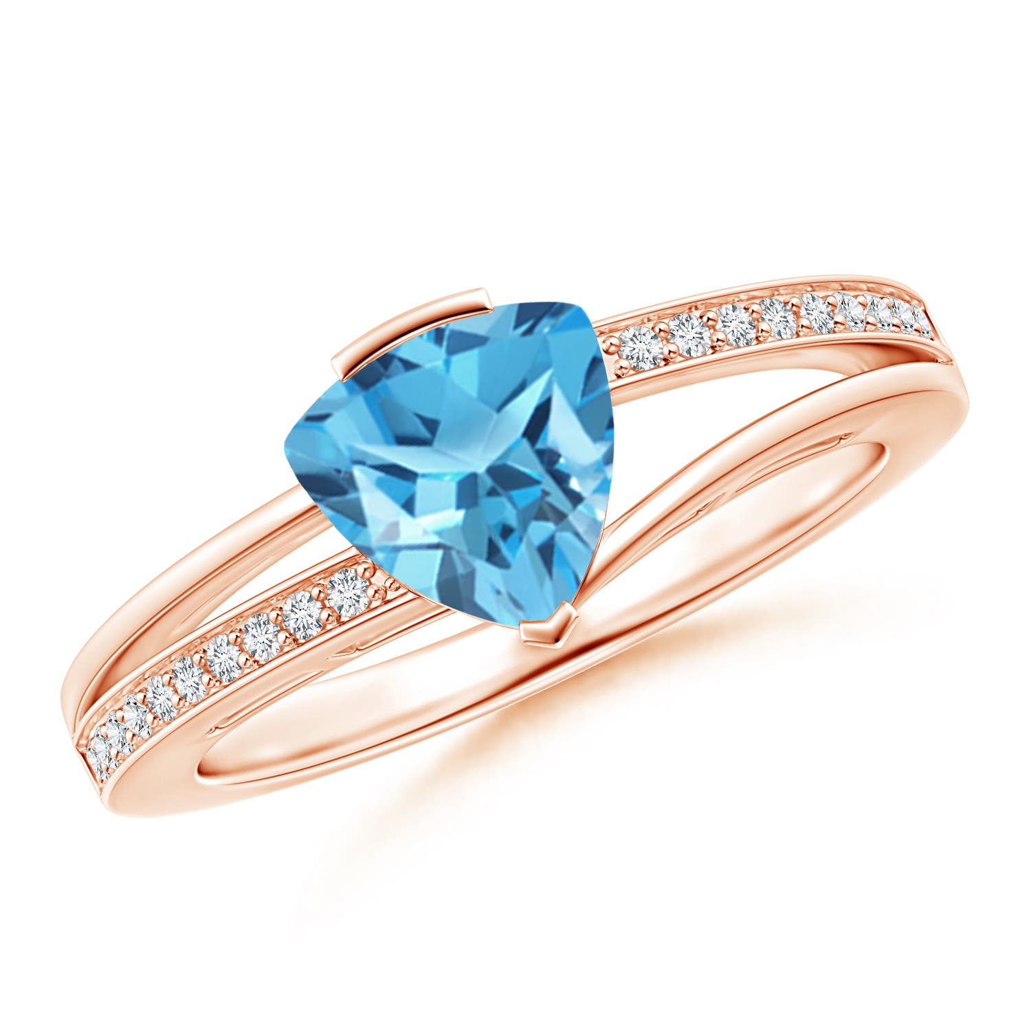 AA - Swiss Blue Topaz / 1.4 CT / 14 KT Rose Gold