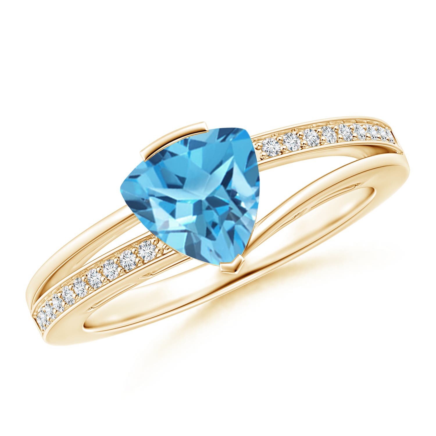 AA - Swiss Blue Topaz / 1.4 CT / 14 KT Yellow Gold