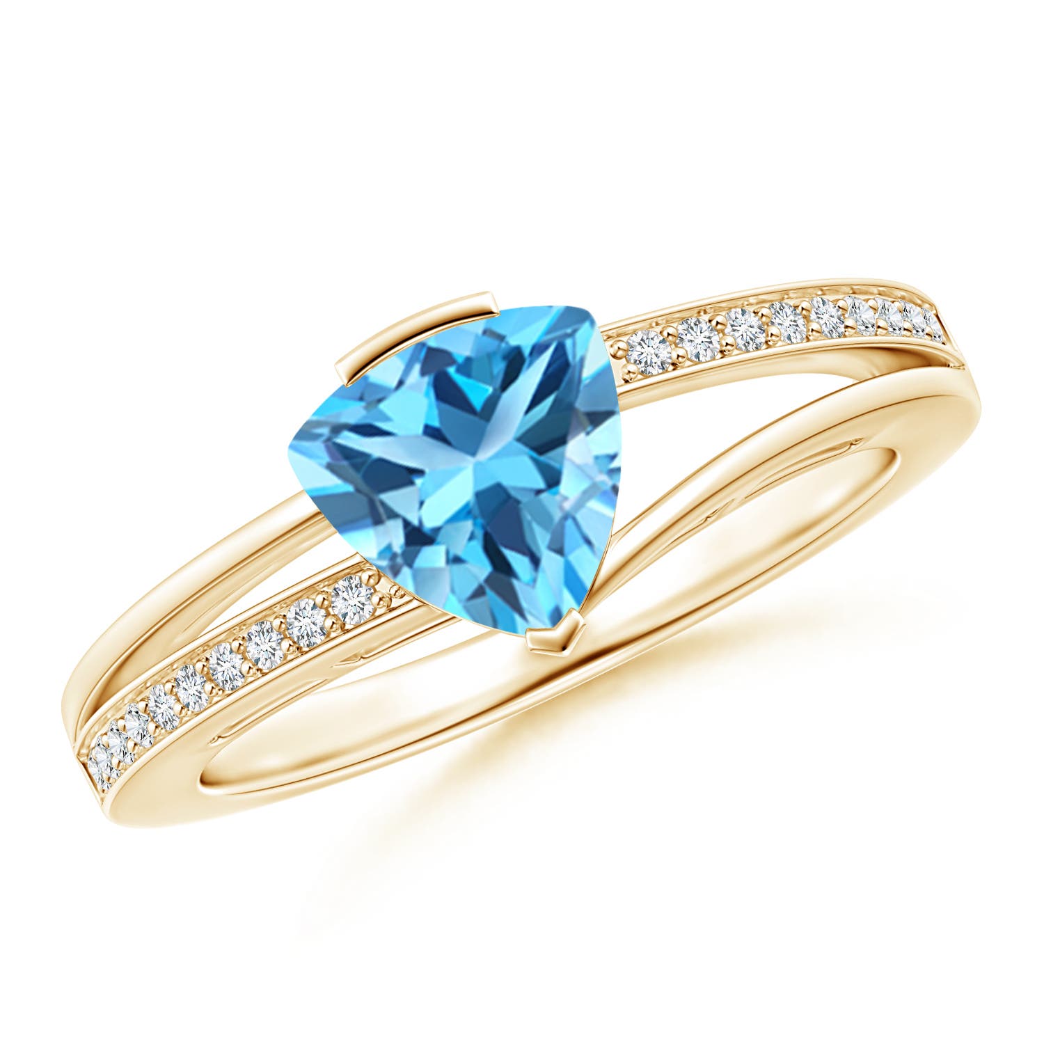 AAA - Swiss Blue Topaz / 1.4 CT / 14 KT Yellow Gold