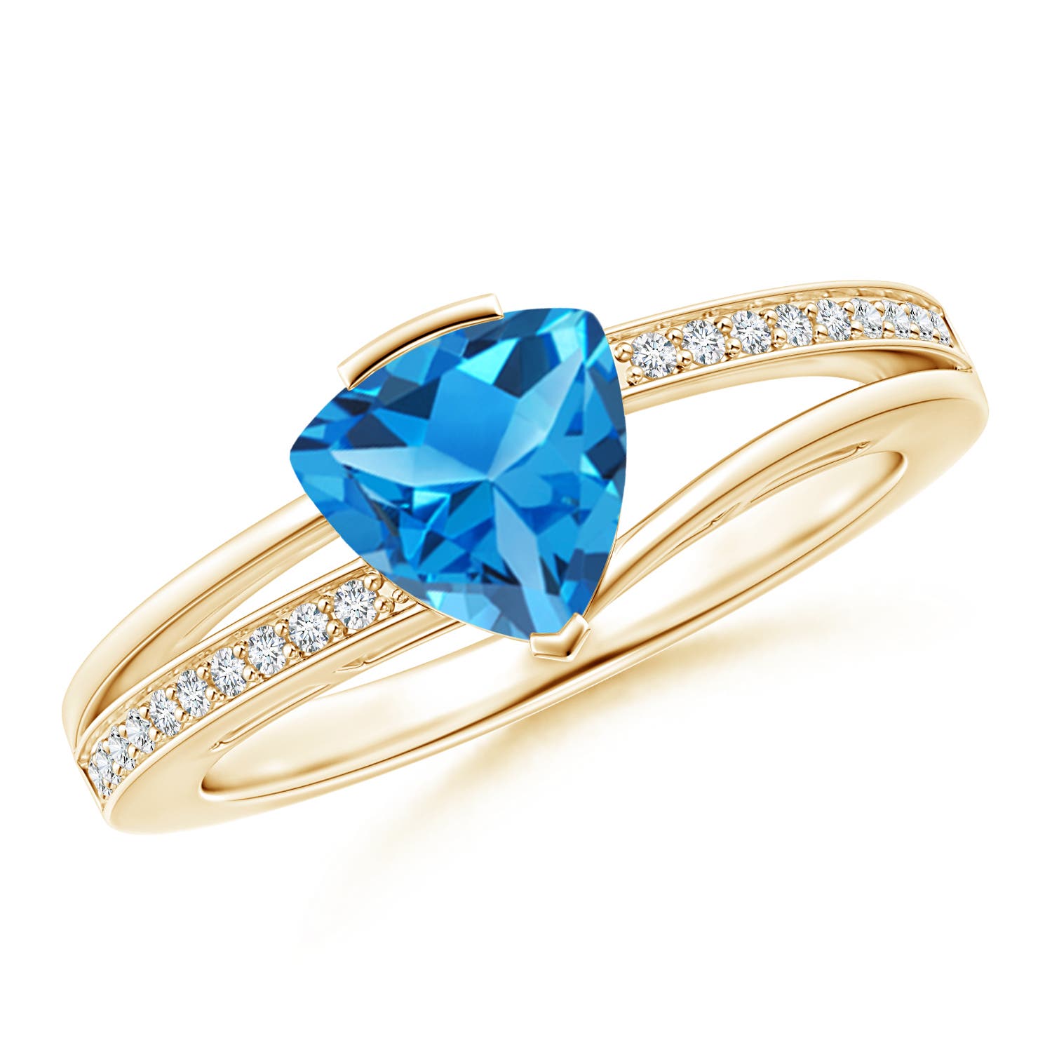 AAAA - Swiss Blue Topaz / 1.4 CT / 14 KT Yellow Gold