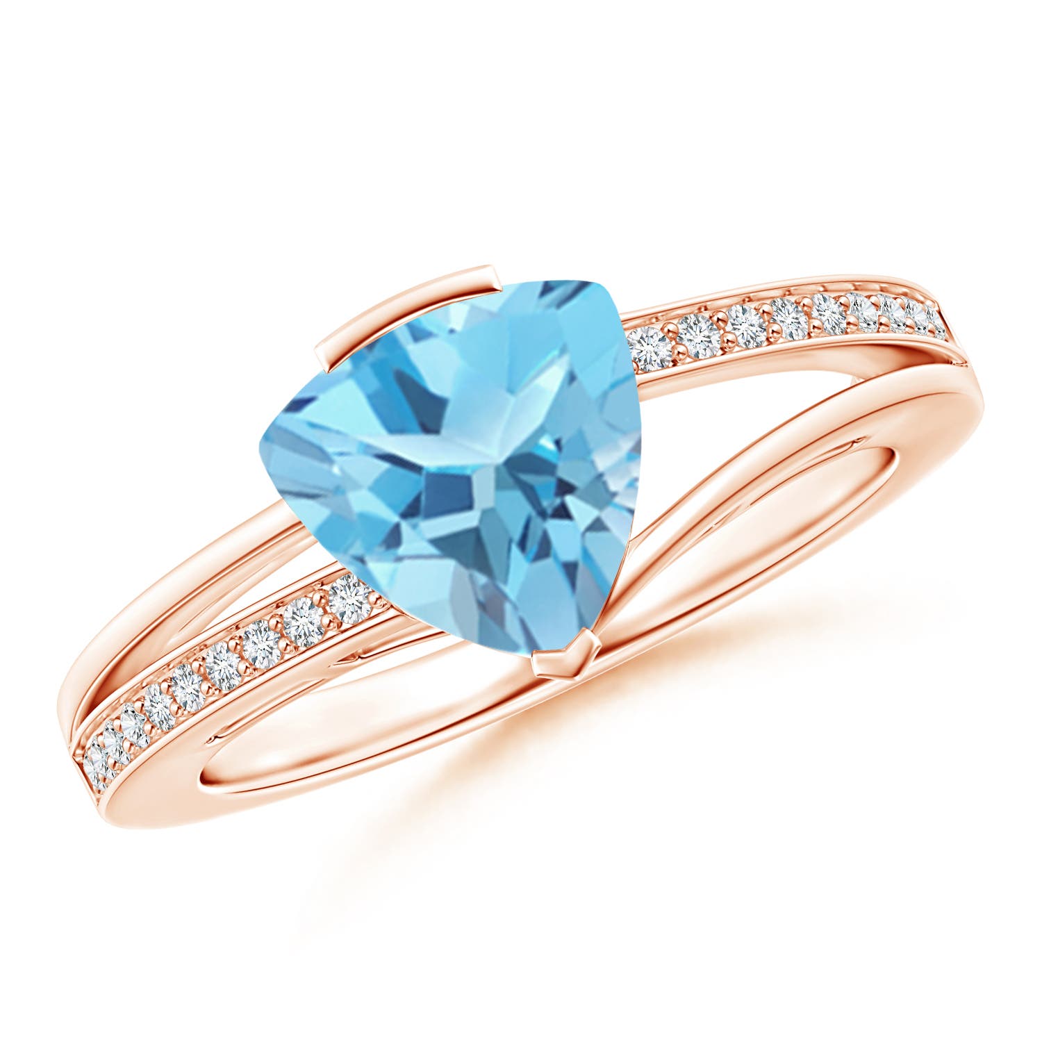 A - Swiss Blue Topaz / 2.3 CT / 14 KT Rose Gold