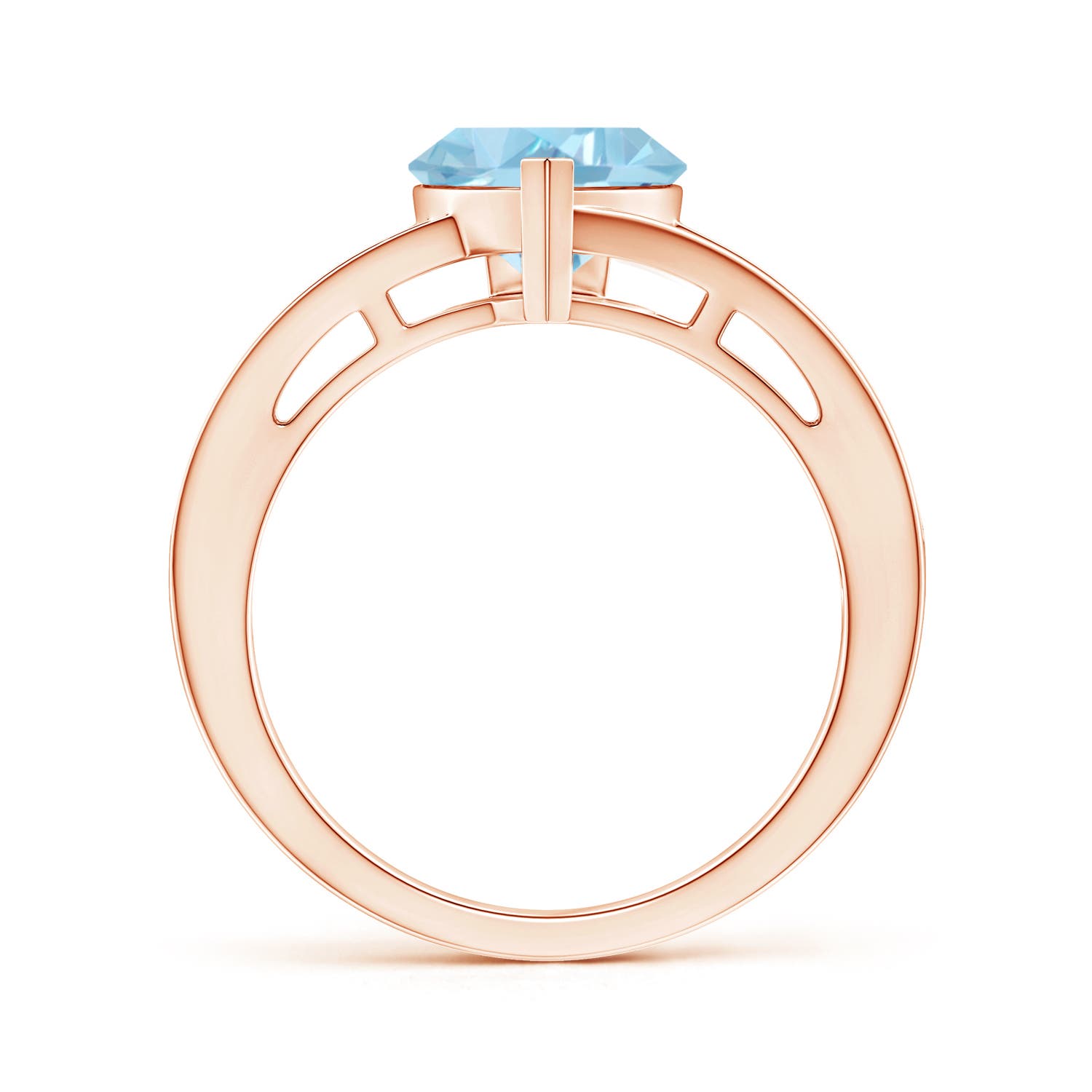 A - Swiss Blue Topaz / 2.3 CT / 14 KT Rose Gold