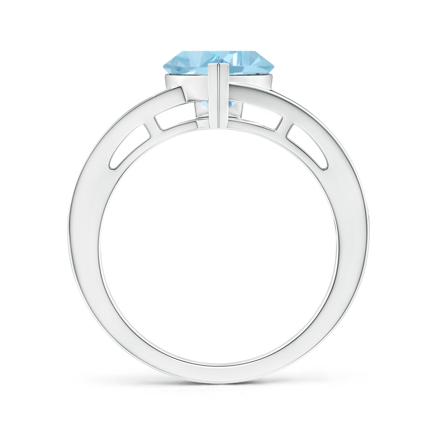 A - Swiss Blue Topaz / 2.3 CT / 14 KT White Gold