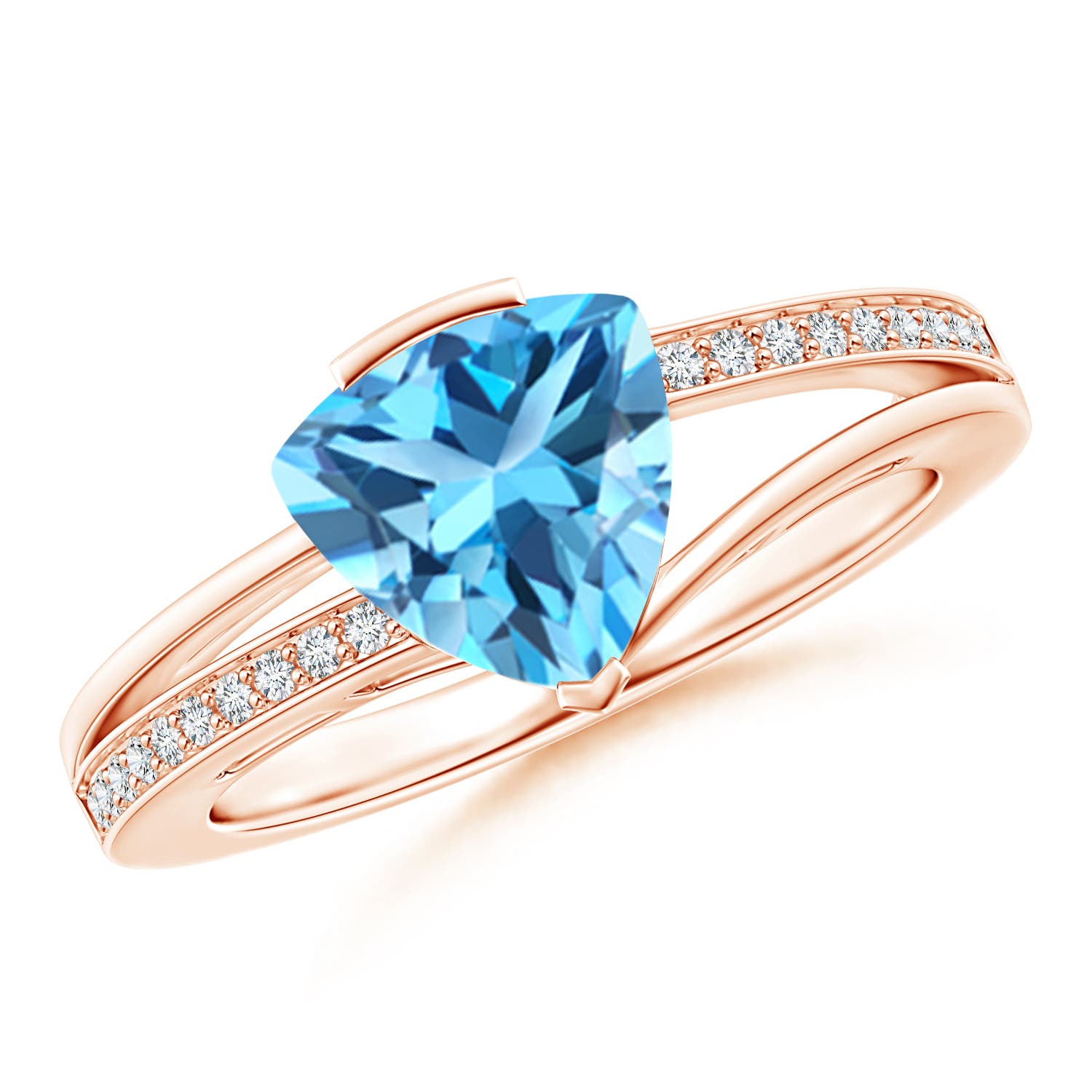 AAA - Swiss Blue Topaz / 2.3 CT / 14 KT Rose Gold