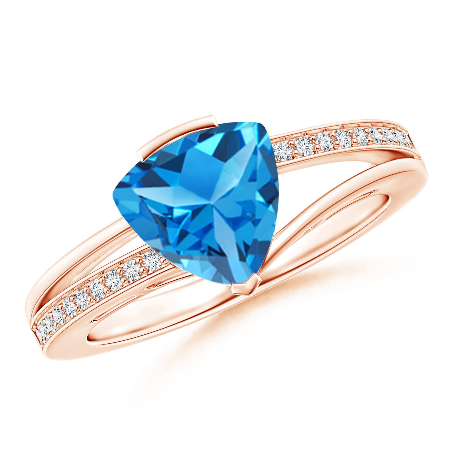 AAAA - Swiss Blue Topaz / 2.3 CT / 14 KT Rose Gold