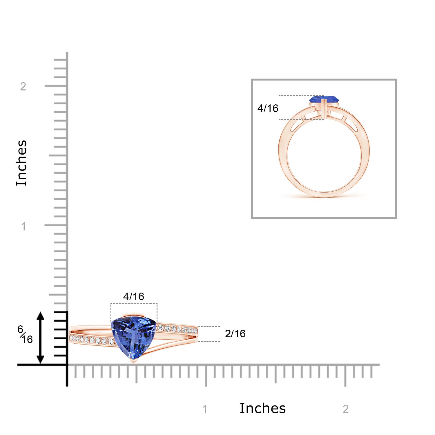 AA - Tanzanite / 1.3 CT / 14 KT Rose Gold