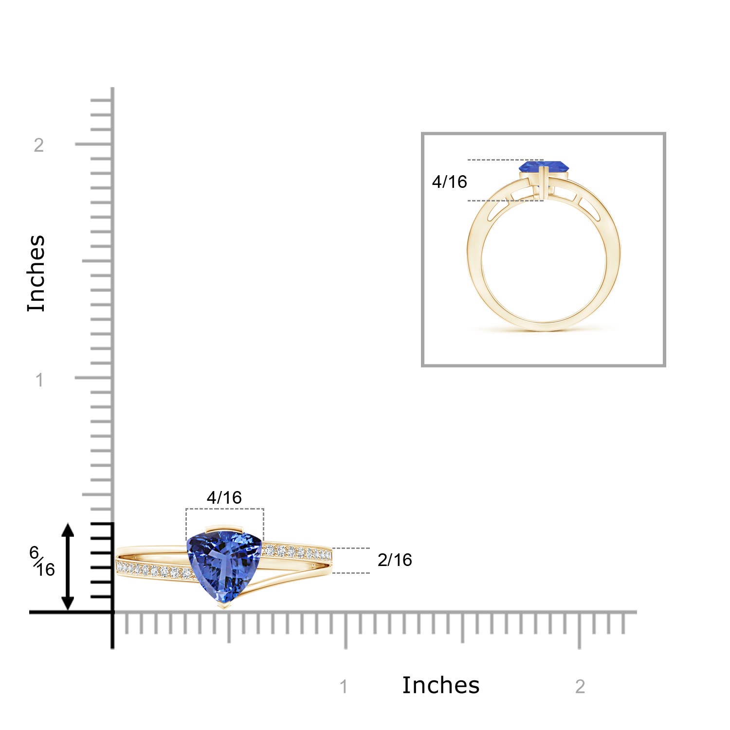 AA - Tanzanite / 1.3 CT / 14 KT Yellow Gold