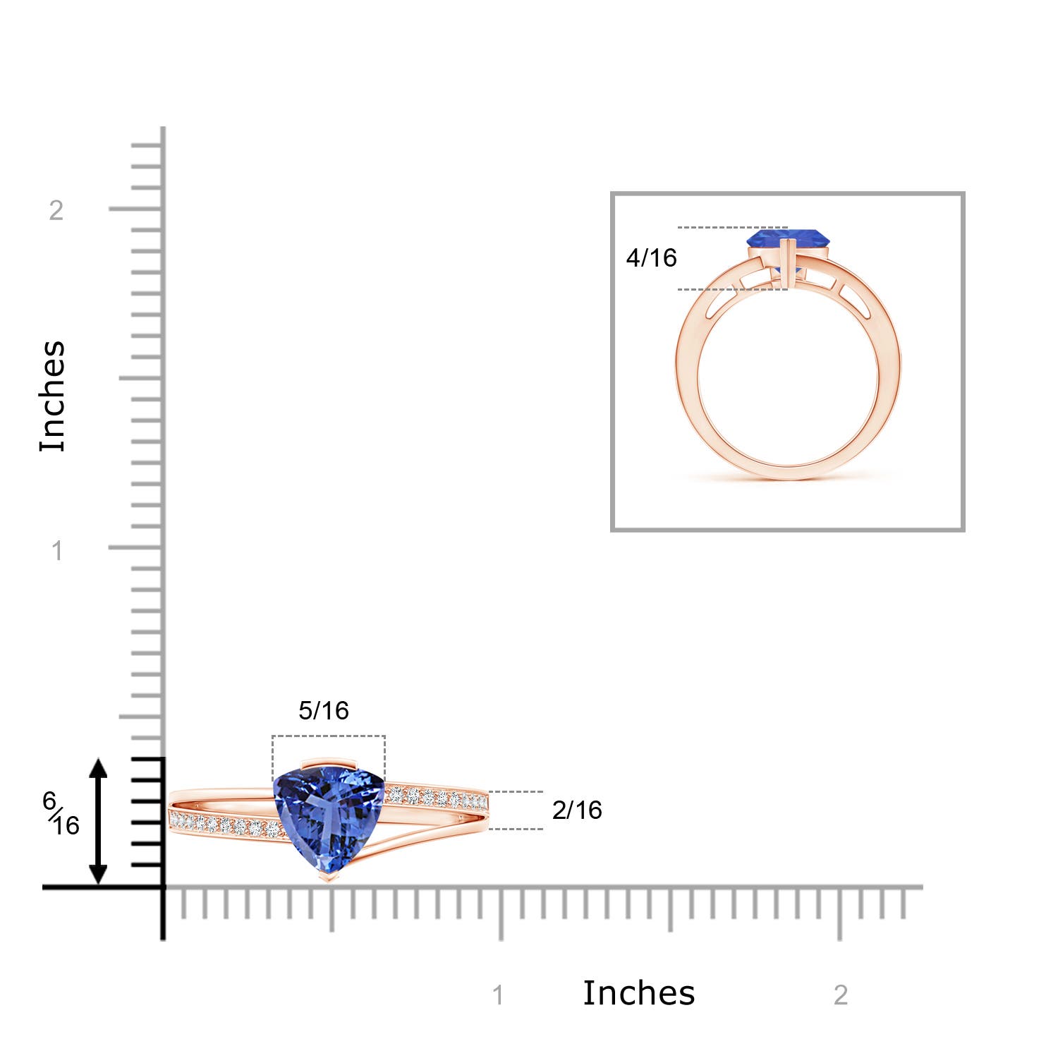 AA - Tanzanite / 1.9 CT / 14 KT Rose Gold