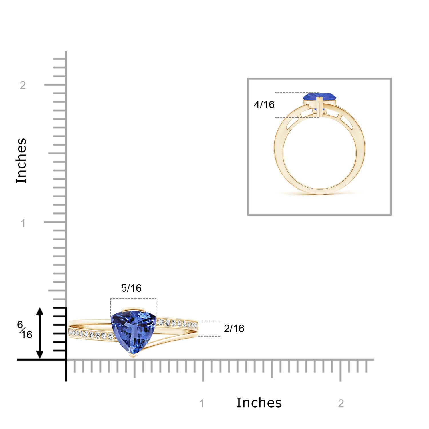 AA - Tanzanite / 1.9 CT / 14 KT Yellow Gold