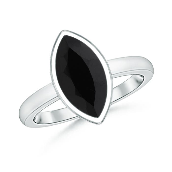 AAA - Black Onyx / 2.1 CT / 14 KT White Gold