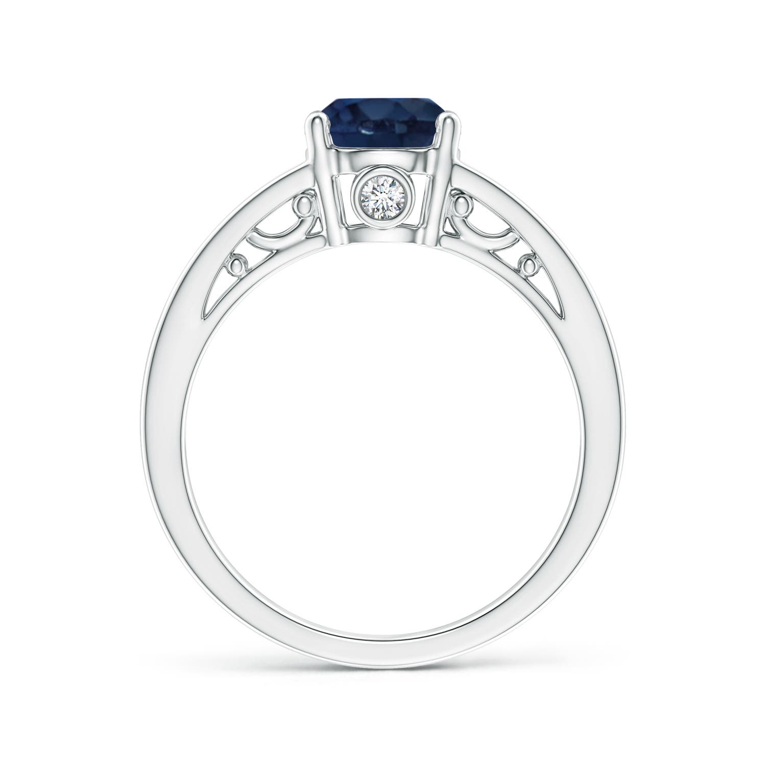 AA - Blue Sapphire / 1.67 CT / 14 KT White Gold