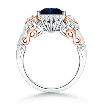 A - Blue Sapphire / 2.92 CT / 14 KT White Gold