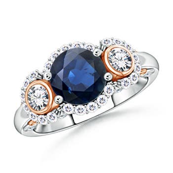 AA - Blue Sapphire / 2.92 CT / 14 KT White Gold