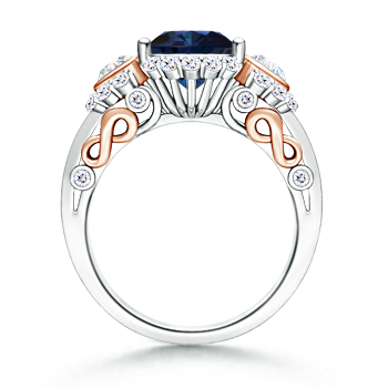 AA - Blue Sapphire / 2.92 CT / 14 KT White Gold