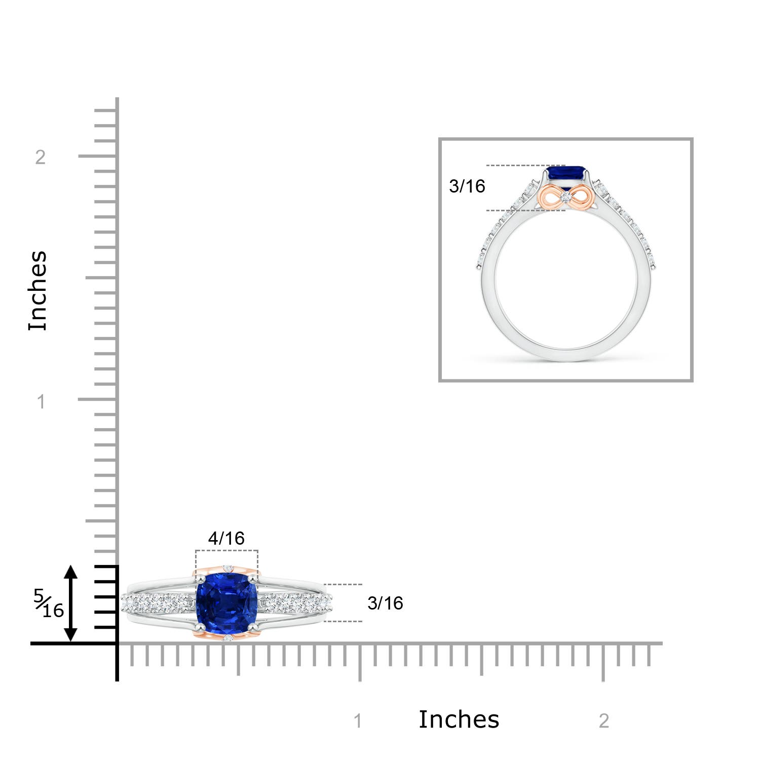 AAAA - Blue Sapphire / 1.45 CT / 14 KT White Gold