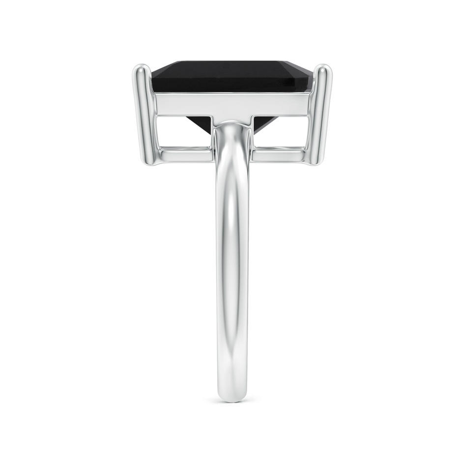 14x10mm AAA Prong-Set Rectangular Black Onyx Cocktail Ring in 18K White Gold side 299