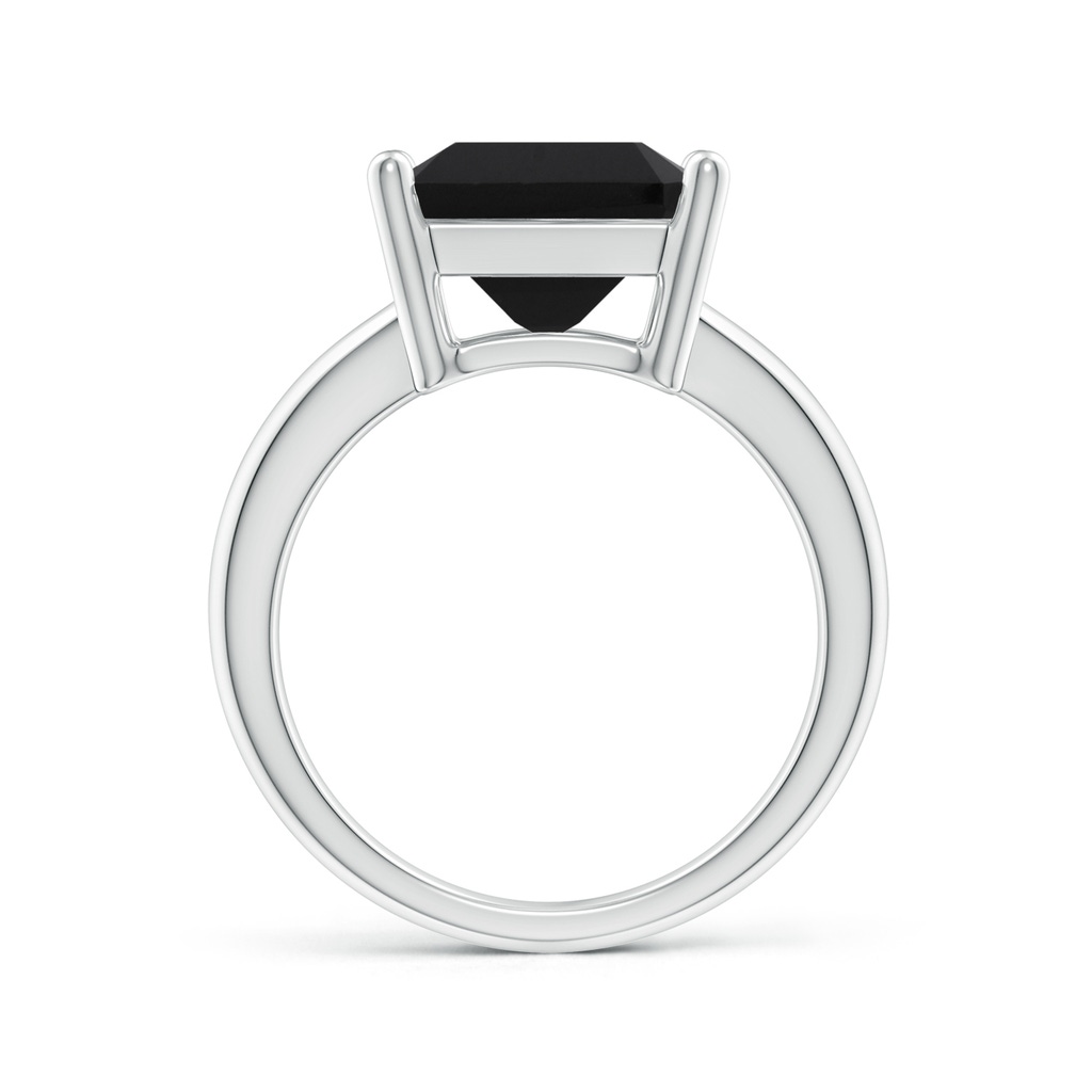 14x10mm AAA Prong-Set Rectangular Black Onyx Cocktail Ring in White Gold Side-1