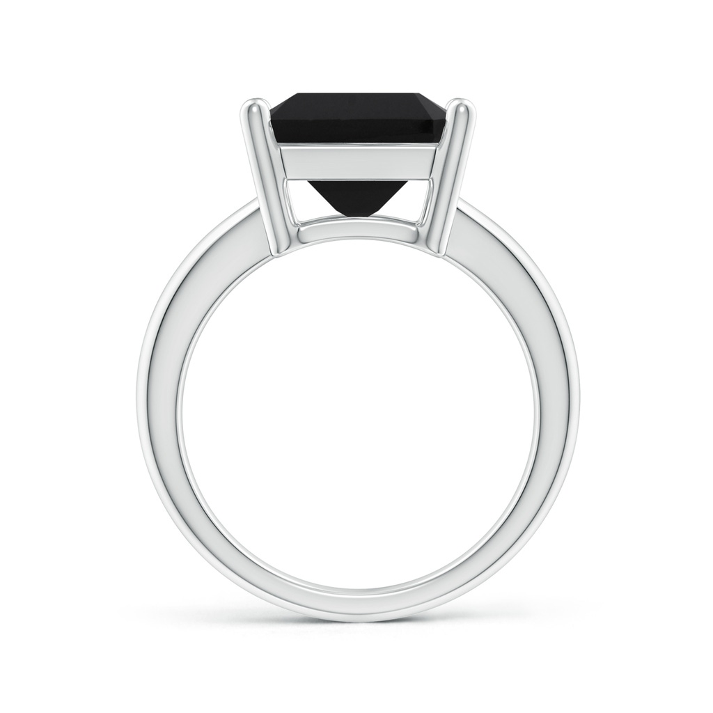14x10mm AAA Prong-Set Rectangular Black Onyx Cocktail Ring in White Gold - side 199